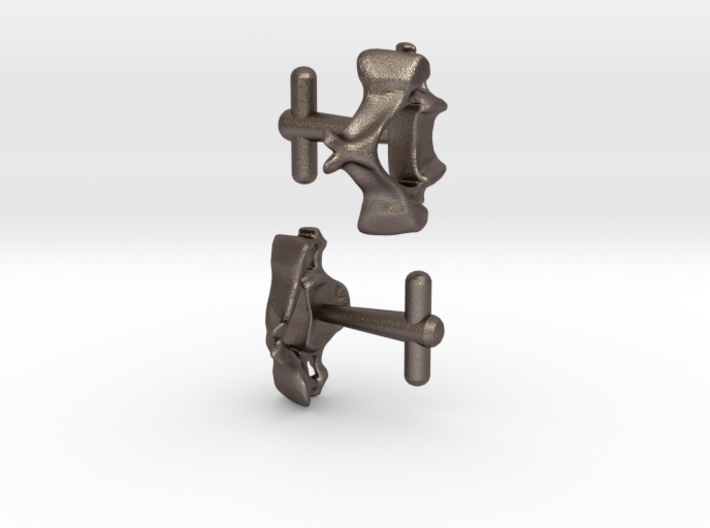 Anatomical Vertebrae C4 Cufflinks 3d printed