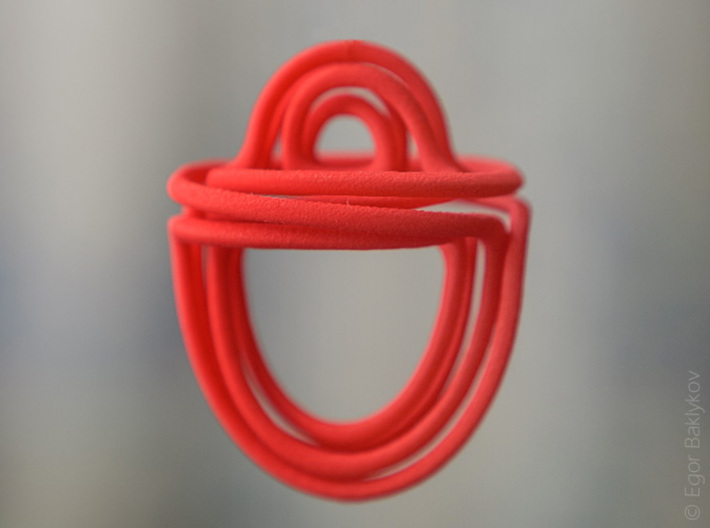 Vines pendant 3d printed Vines pendant in Coral Red Strong &amp; Flexible