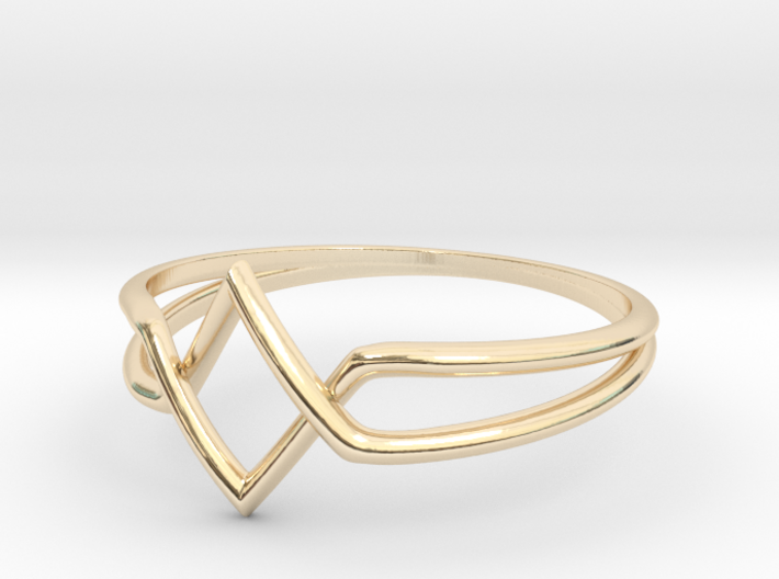 Double V Ring for Vanesa - Size 6 1/2 3d printed