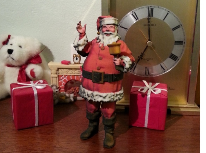 Santa Ringing a bell 1:12 scale 3d printed