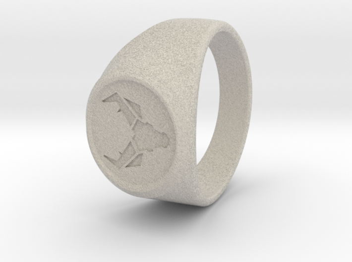 Signet Ring Deer Logo 19mm men 3d printed