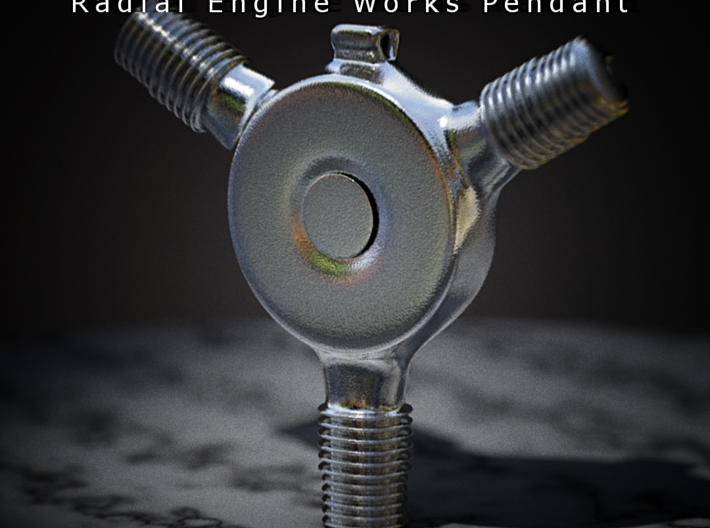 Radial Engine Works Pendant 3d printed 