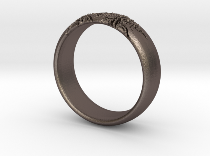Ace Ring_Henna_Spade_CARVED_Size11 3d printed 