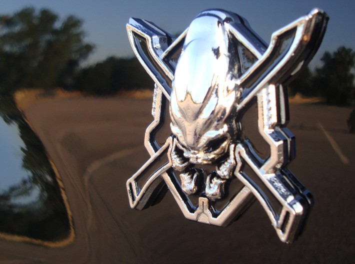 Legendary Emblem 3d printed 3D Print: Chrome Plated and Painted