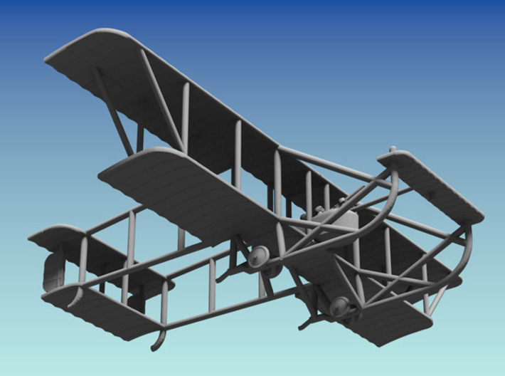 Maurice Farman M.F.7 "Longhorn" (various scales) 3d printed Computer render of 1:144 model