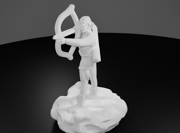 Gnome Bard with Lute and Shortbow 3d printed 3D Render