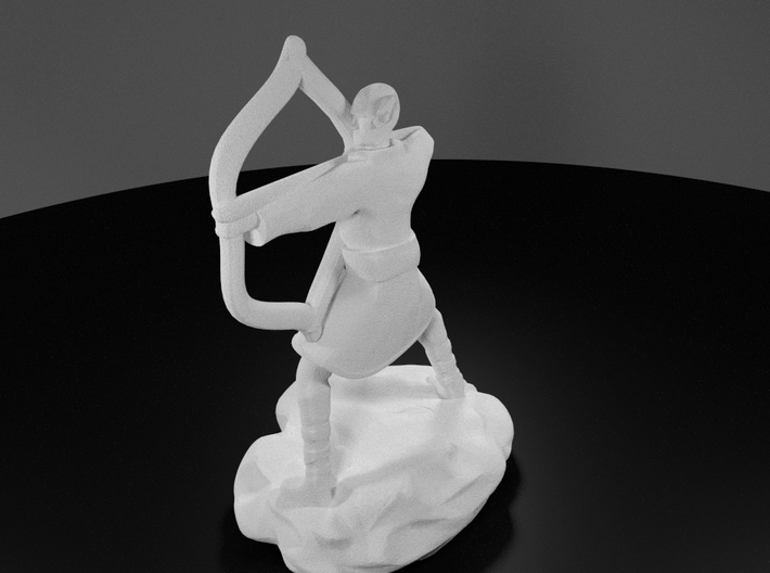 Elf Monk In Robes With LongBow 3d printed 