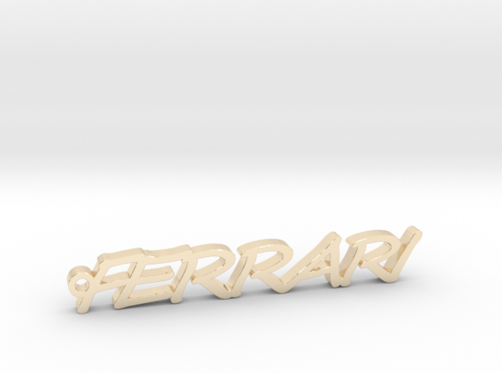 Pendant Ferrari Gold &amp; precious metals 3d printed