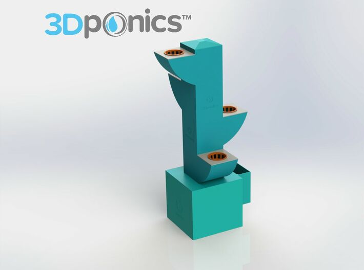 Reservoir Lid - 3Dponics Herb Garden 3d printed 