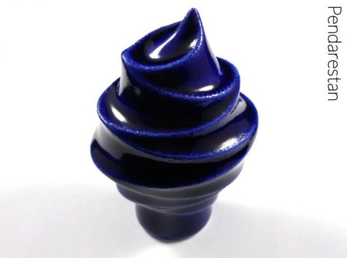 Spharmonica 2 Porcelain (3 in) 3d printed Organic ceramic sculpture based on spherical harmonics