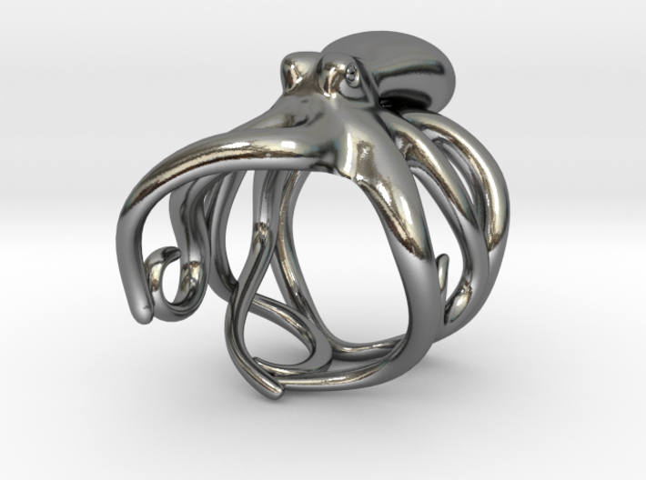Octopus Ring 21mm 3d printed