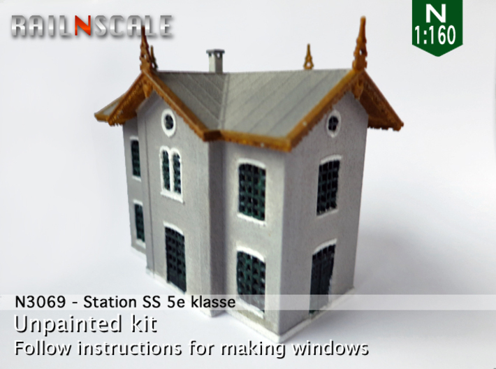 Station SS 5e Klasse (N 1:160) 3d printed 