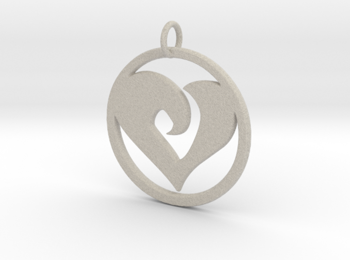 Heart Amulet 3d printed
