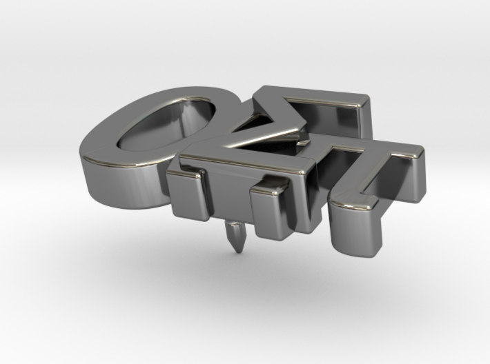 Aspie Symbol with pi Lapel/Tie Pin 3d printed