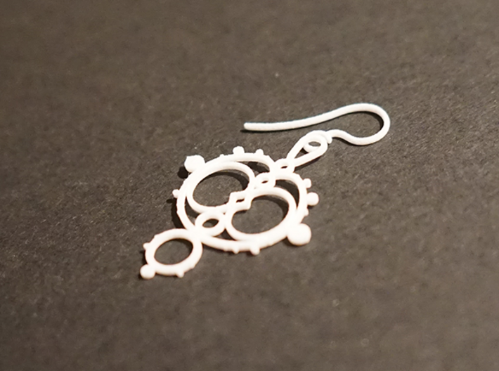 Mandelbrot Earring 3d printed 