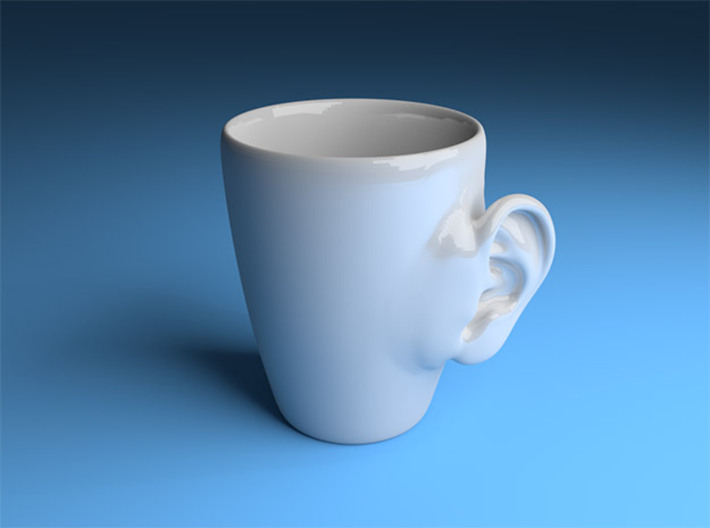 Coffee mug #3 XL - Real ear 3d printed 