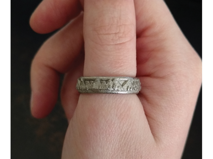 Mountain Landscape Ring, size 11 3d printed 