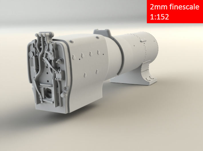 3700 City Class boiler, smokebox, firebox, 2mm FS 3d printed Rear rendering