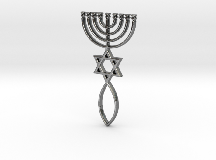 Messianic Seal Pendant 3d printed