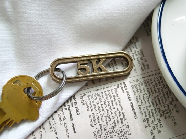 5K Keychain Running Gift 3d printed 