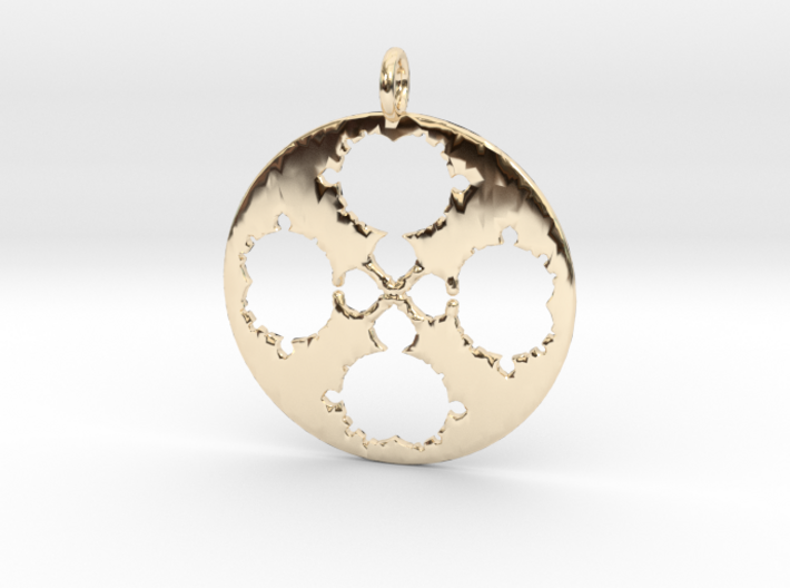 Mandelbrot Clover Pendant 3d printed