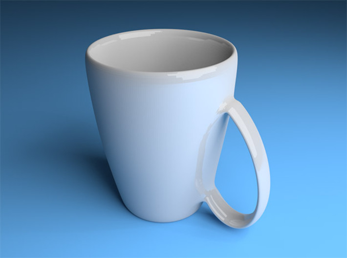 Coffee mug #6 XL - Handle UpSideDown 3d printed 