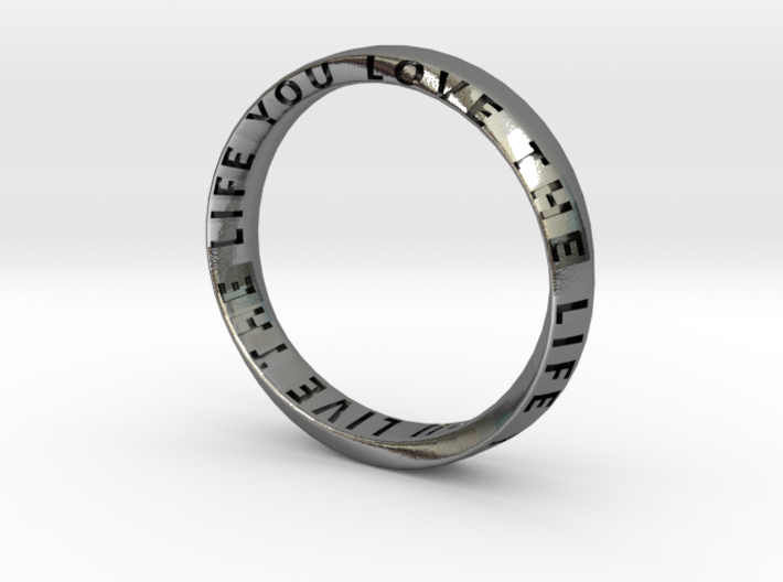  Live The Life You Love - Mobius Ring V2 3d printed 