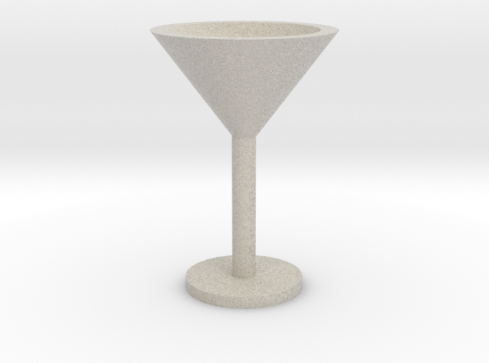 Martini glass mini 3d printed