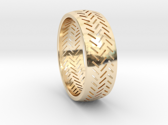 Herringbone Ring Size 16 3d printed