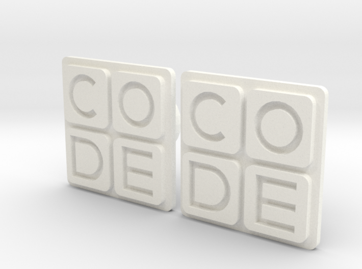 Code.org Cufflinks 3d printed
