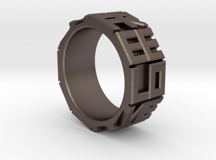 &quot;Love is Free&quot; Ring (Size 6) 3d printed