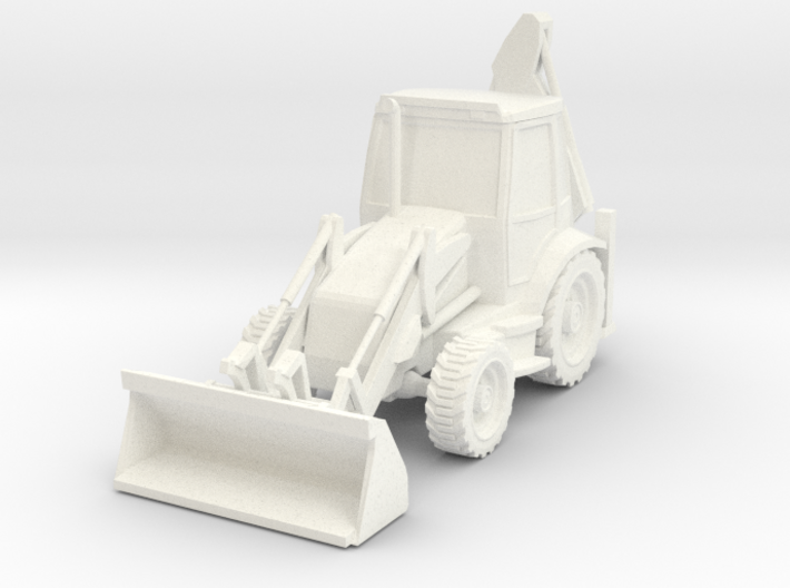 Backhoe Loader 01. HO Scale (1:87) 3d printed