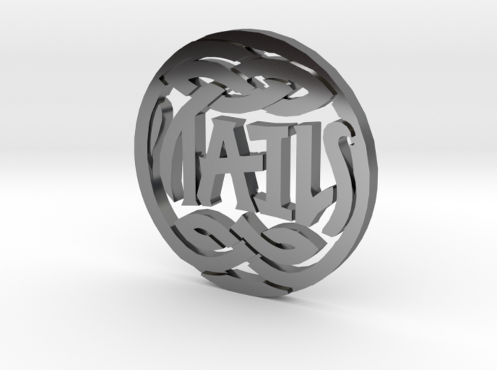 Heads and Tails Ambigram Coin 3d printed