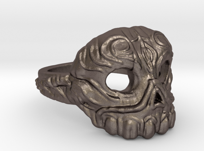 Dr.K Skull Ring Size 11 3d printed