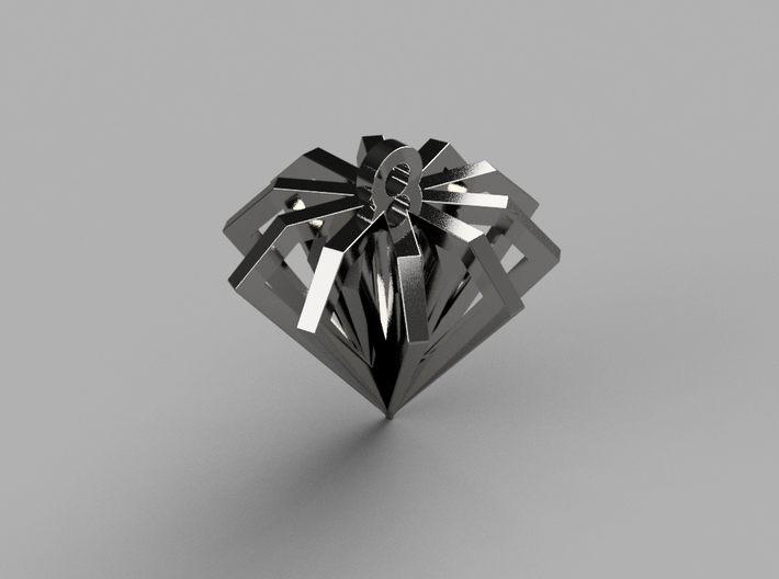 Diamond Forever 3d printed The rendered 3D model in silver