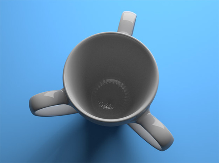 Coffee mug #2 - 3 Handles 3d printed 