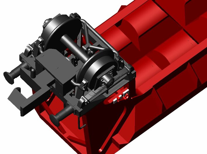 N Otmm 59 Talbot Brueckenwagen der DB 3d printed CAD-Modell mit Zurüstteilen wie Radsätzen und Kupplungen