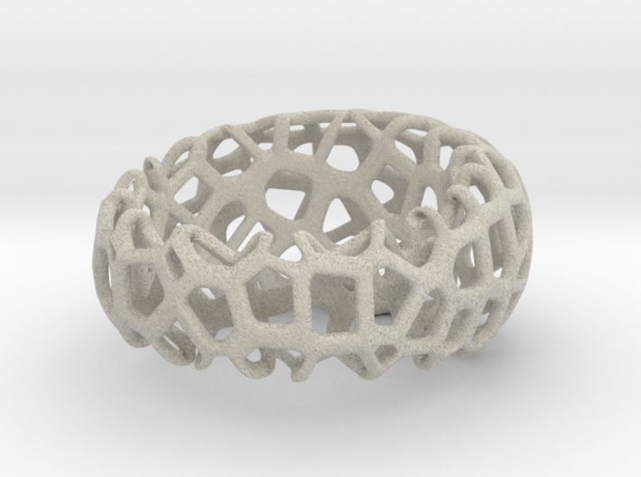 Wide designer Aesthetic, Custom ring #Voronoi 3d printed