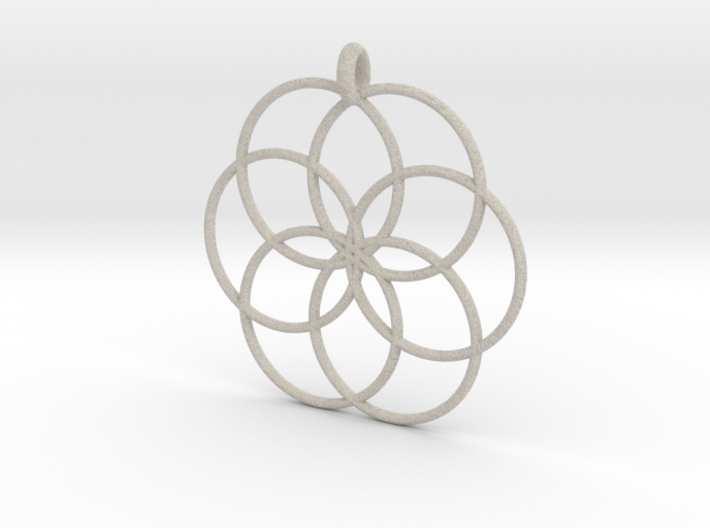 Flower of Life - Hollow Pendant V2 3d printed