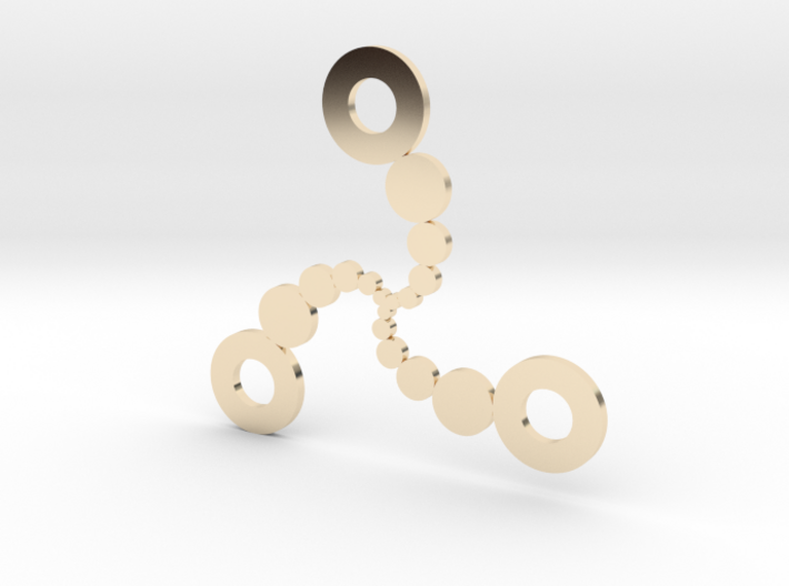 Circle Spiral Pendant 3d printed