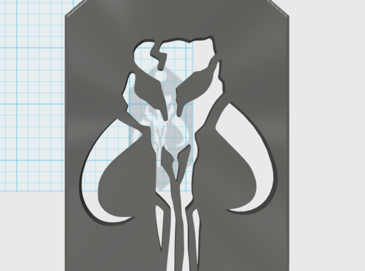 Mandalorian / Mythosaur Pendant Keychain (Star War 3d printed 