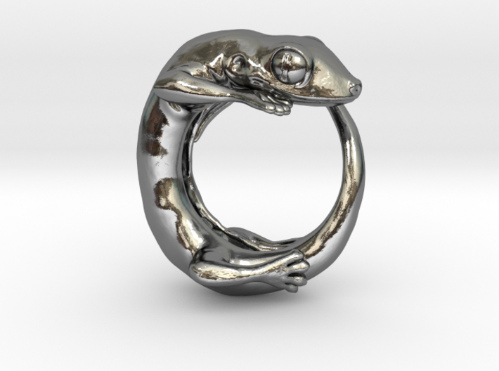 (Size 10) Gecko Ring 3d printed