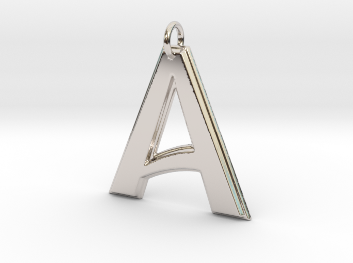 &quot;A&quot; Letter Initial Pendant 3d printed