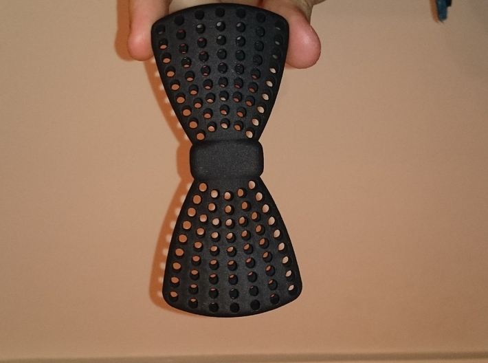 Bow Tie with Radial Holes 3d printed 