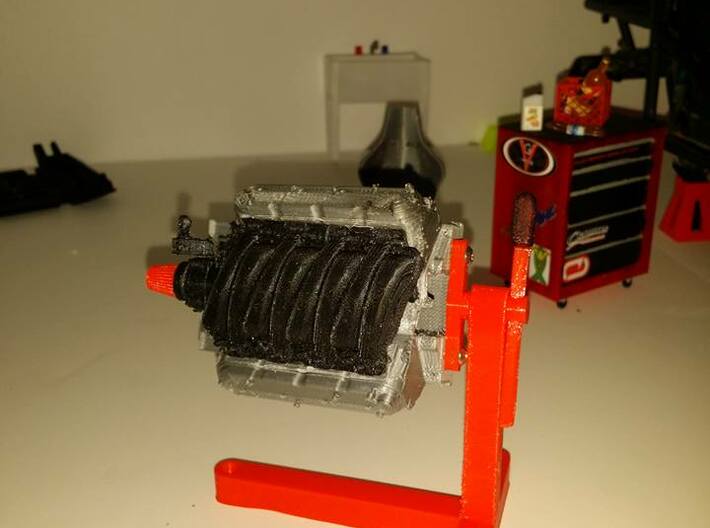 V8 Engine Stand 3d printed 