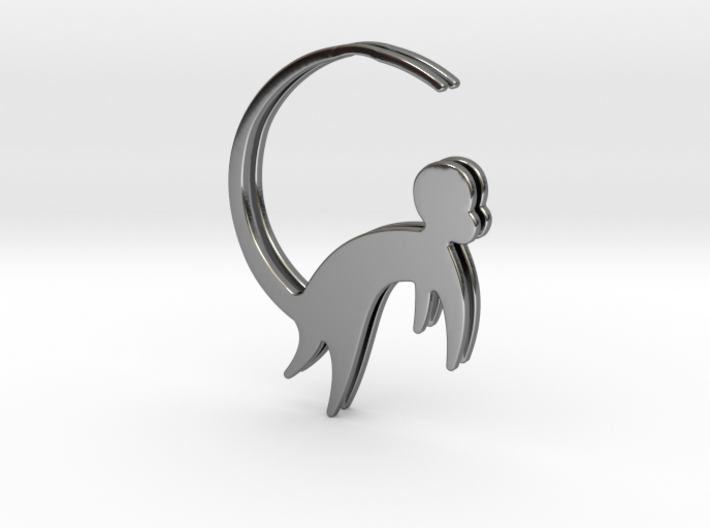 Lucky charm earrings Monkey 3d printed
