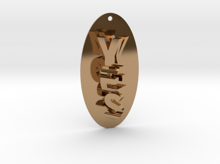Indecisive Pendant. YES or NO! 3d printed