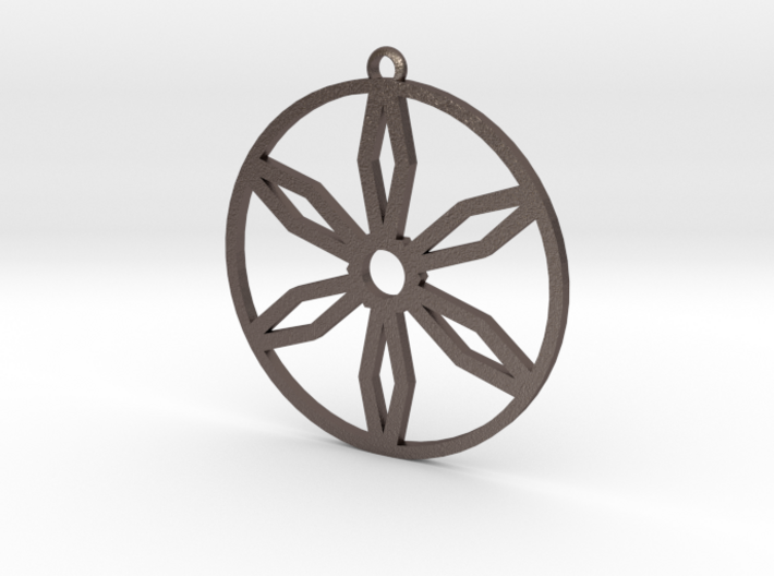 The pendant of snowflake 3d printed