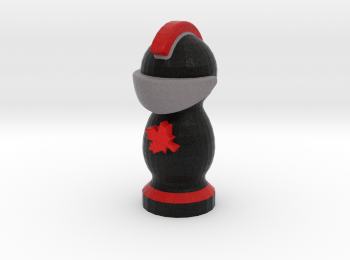 Catan Robber Knight Blk Red Maple Leaf 3d printed