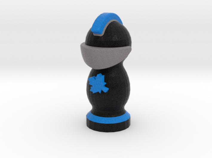 Catan Robber Knight Blk Blu Maple Leaf 3d printed